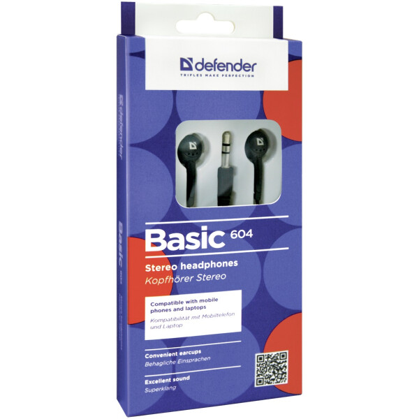 Наушники Defender Basic 604 (черный) Наушники Defender Basic 604 (черный)