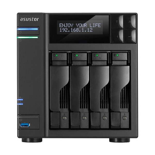 

Сетевой накопитель ASUSTOR, Сетевой накопитель ASUSTOR AS6404T (90IX0121-BW3S10)