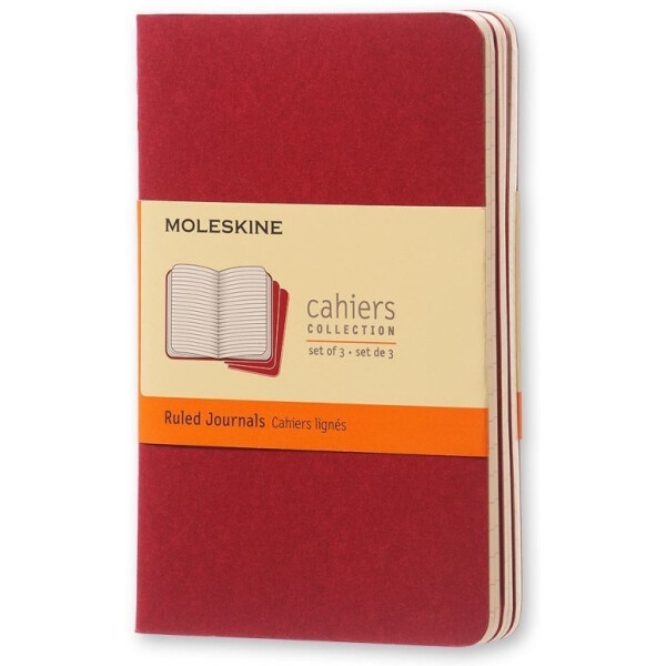 Блокнот Moleskine Cahier Journal CH111 (клюквенный) 3 шт
