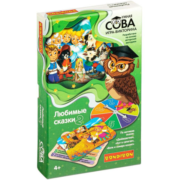 Настольная игра Bondibon Умная сова. Любимые сказки 2 / ВВ4838