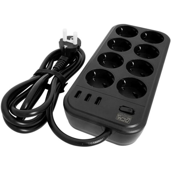 Сетевой фильтр Powercom SP-08 USB03AB (1.8 м, 8 розеток, черный) Сетевой фильтр Powercom SP-08 USB03AB (1.8 м, 8 розеток, черный)