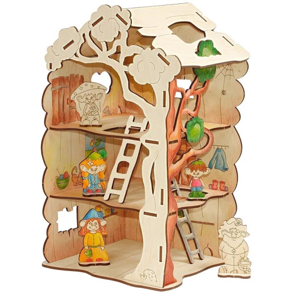Сборная игрушка Woody Дом-дерево для Лешиков 00730 Сборная игрушка Woody Дом-дерево для Лешиков 00730