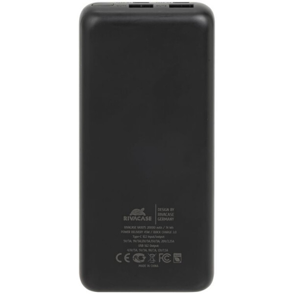 Внешний аккумулятор RIVACASE VA1075 (20000mAh) Внешний аккумулятор RIVACASE VA1075 (20000mAh)