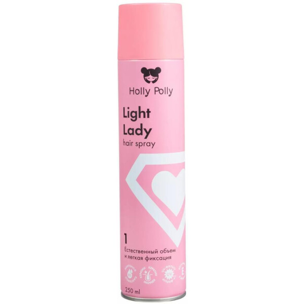 Лак для волос Holly Polly Light Lady Естественный Объем и Легкая Фиксация,250 мл