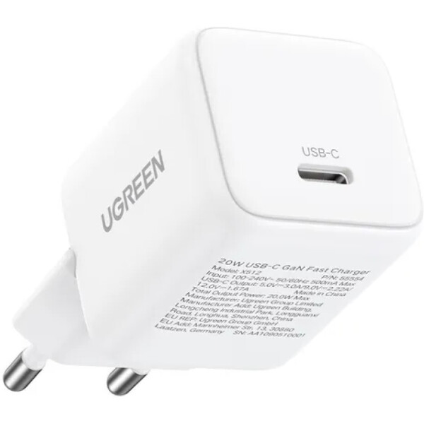 Сетевое зарядное устройство UGREEN X512-55554 20W (белый)
