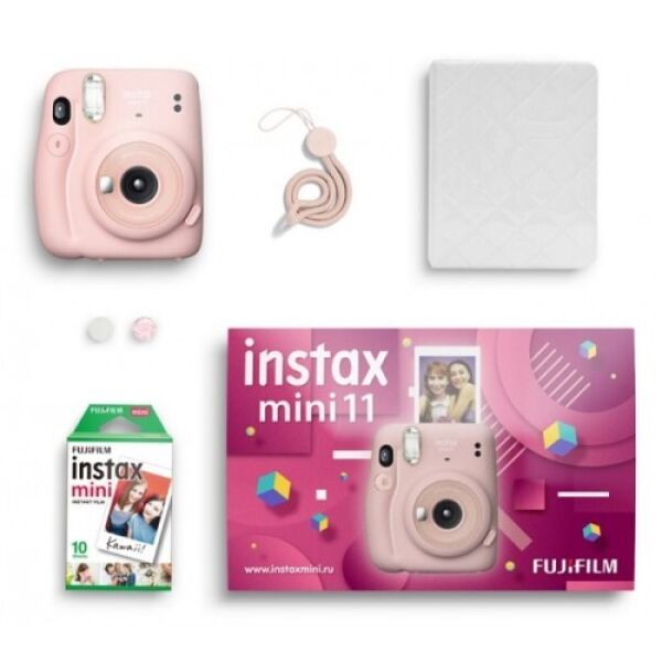 

Фотокамеры Fujifilm, Фотоаппарат FUJIFILM Instax Mini 11 Geometric Set (розовый)