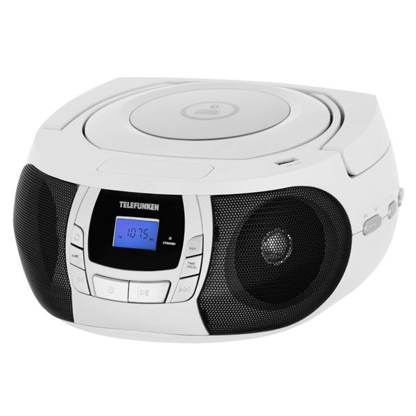 Магнитола TELEFUNKEN TF-CSRP3498B (белый с черным) Магнитола TELEFUNKEN TF-CSRP3498B (белый с черным)