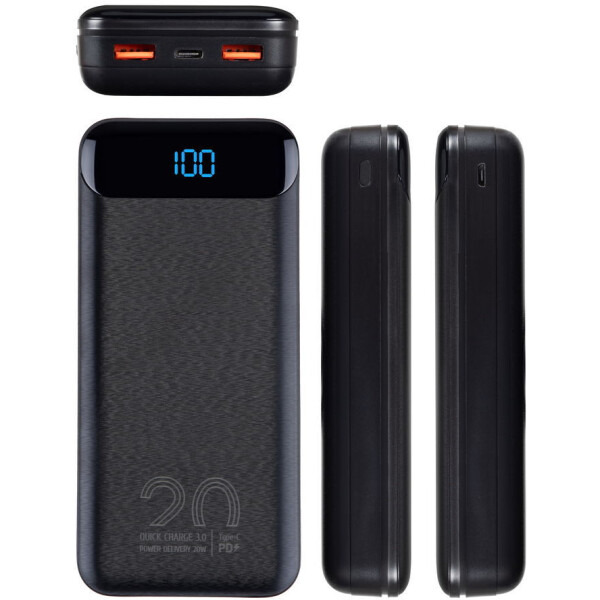 Внешний аккумулятор с дисплеем RIVACASE VA2580 (20000 mAh) черный Внешний аккумулятор с дисплеем RIVACASE VA2580 (20000 mAh) черный