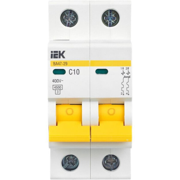 Выключатель автоматический IEK ВА47-29 16А 2Р 4.5кА С MVA20-2-016-C