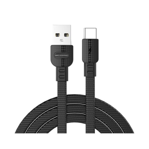 Кабель ATOMIC SHARKSKIN USB-Type C (черный)