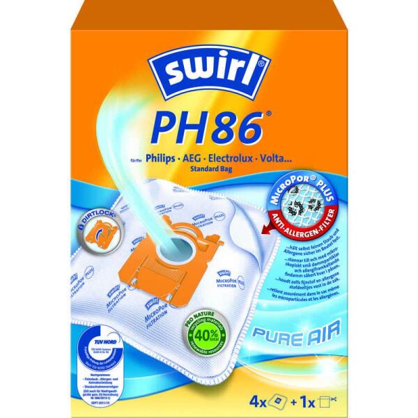 

Пылесборники для пылесосов SWIRL, Комплект пылесборников Swirl PH86/PH96/4 MP Plus