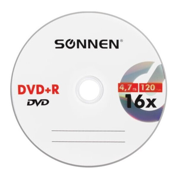 DVD+R SONNEN 4,7Гб 16x, набор 50 шт. 512577 DVD+R SONNEN 4,7Гб 16x, набор 50 шт. 512577