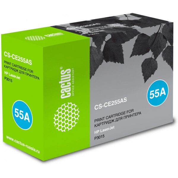 Картридж лазерный Cactus CS-CE255AS CE255A черный (6000стр.) для HP LJ P3011/P3015 Картридж лазерный Cactus CS-CE255AS CE255A черный (6000стр.) для HP LJ P3011/P3015
