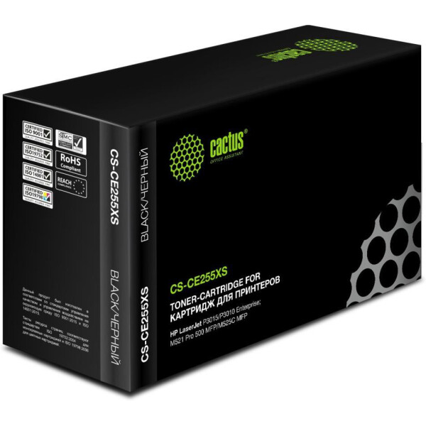 Картридж лазерный Cactus CS-CE255XS CE255X черный (12500стр.) для HP LJ P3015