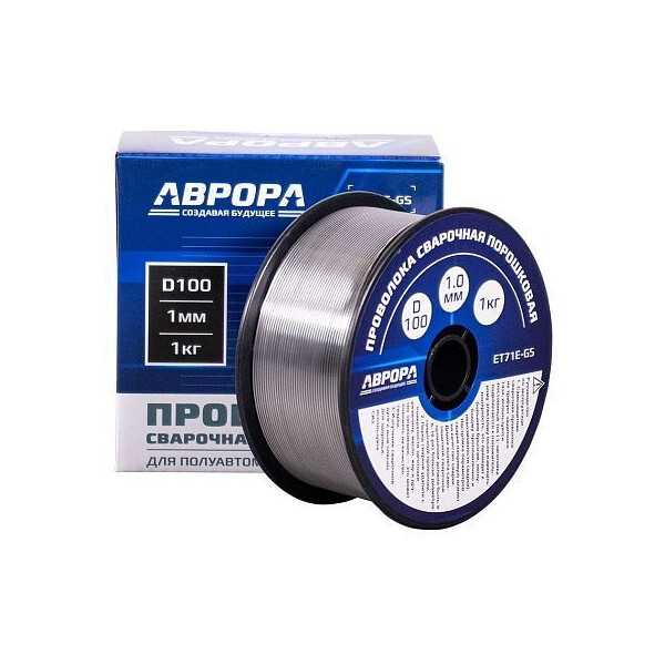 Проволока порошковая AURORA E71T-GS d.1.0 мм 1.0кг D100 NO GAS