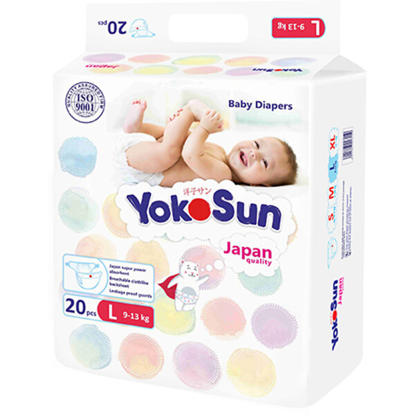 Подгузники YokoSun На липучках L 9-13 кг (20 шт)