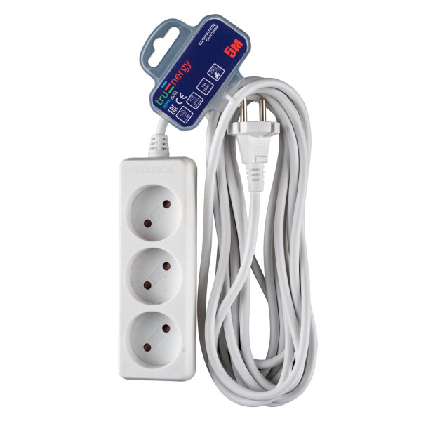 Удлинитель TruEnergy 15003 (5 м, белый) Удлинитель TruEnergy 15003 (5 м, белый)