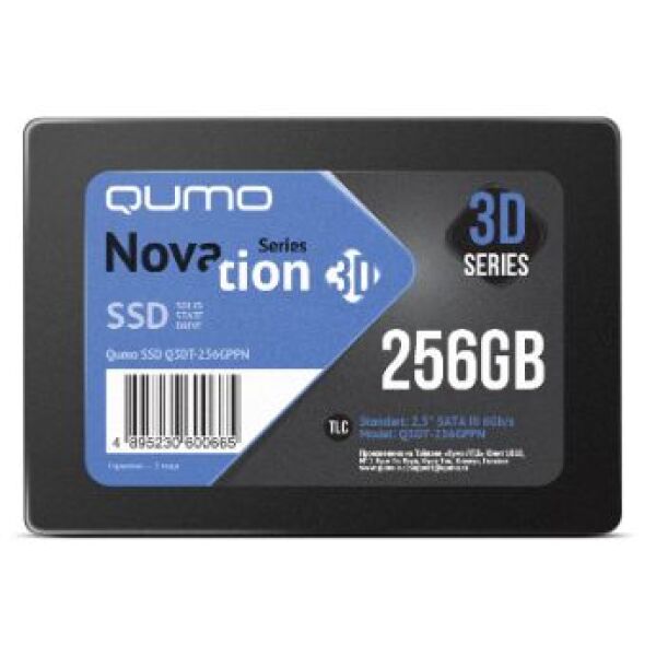 

Жесткие диски QUMO, SSD-накопитель QUMO Novation 3D TLC 256GB Q3DT-256GPPN