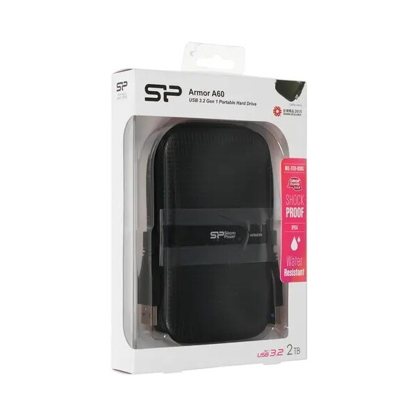 Внешний накопитель Silicon-Power Armor A60 2TB SP020TBPHDA60S3A Внешний накопитель Silicon-Power Armor A60 2TB SP020TBPHDA60S3A