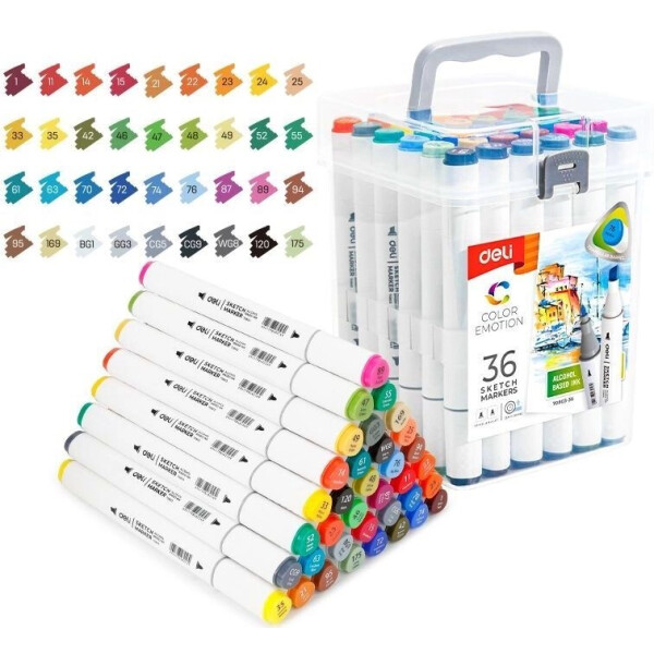 Набор маркеров для скетчинга Deli Color Emotion E70803-36