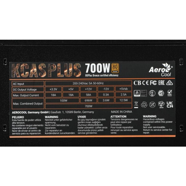 Блок питания Formula KCAS Plus 700W Блок питания Formula KCAS Plus 700W