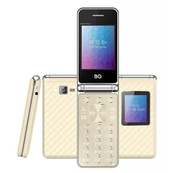 

Сотовые телефоны BQ-MOBILE, Мобильный телефон BQ BQ-2446 Dream Duo (бежевый)