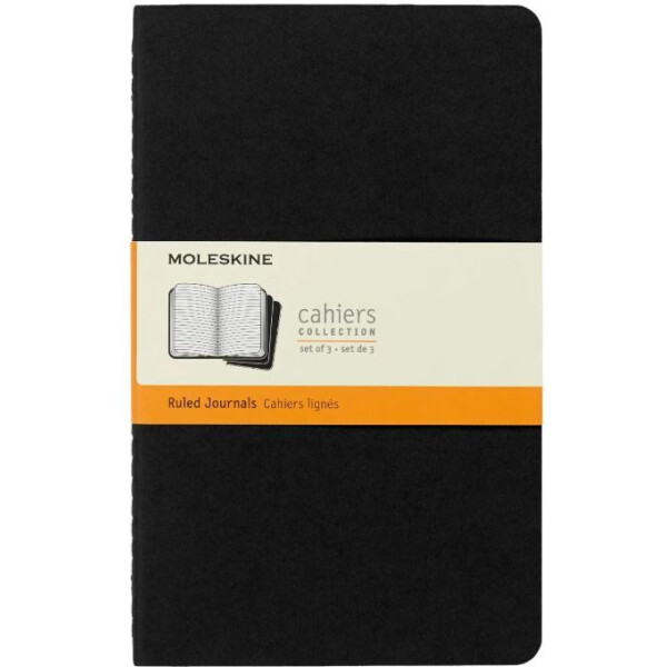 Блокнот Moleskine Cahier Journal Large QP316 (черный) 3 шт