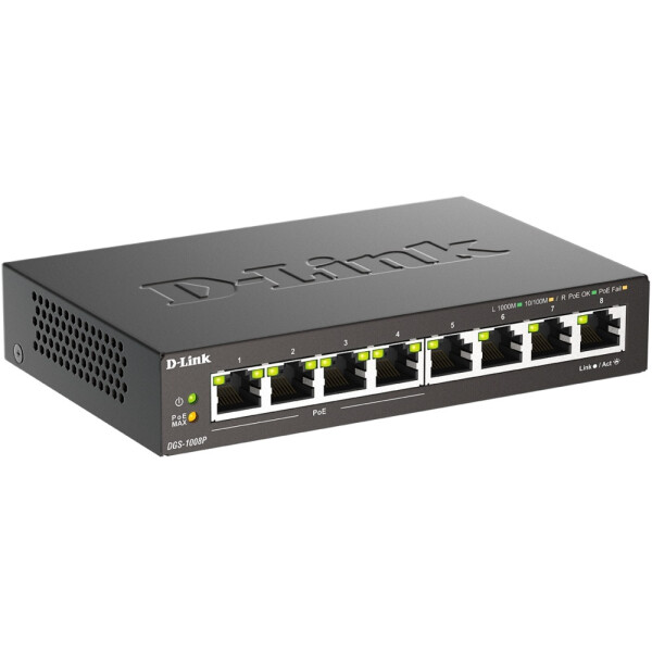Коммутатор D-Link DGS-1008P/F3A