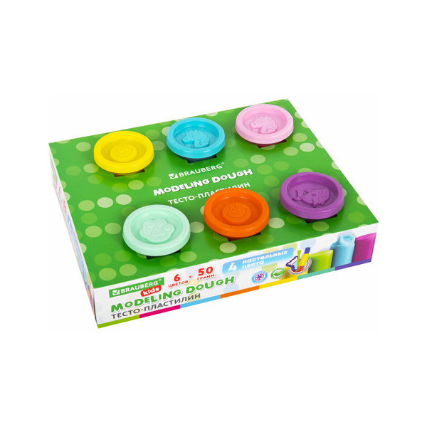 Пластилин BRAUBERG KIDS 106719 (6 цв.)