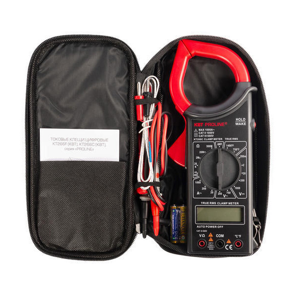 Токовые клещи цифровые КВТ PROLINE KT 266C 79132 Токовые клещи цифровые КВТ PROLINE KT 266C 79132