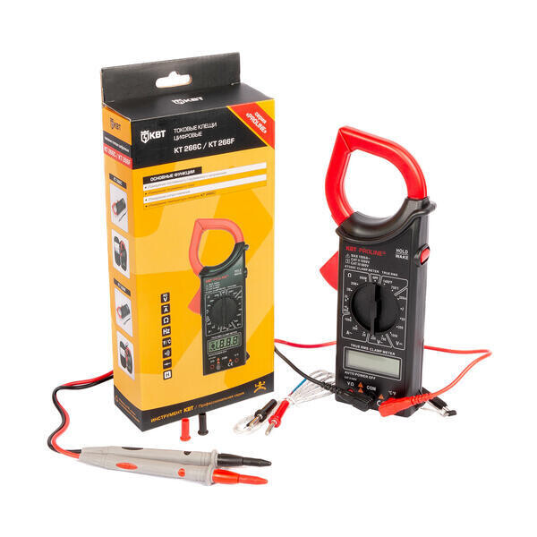 Токовые клещи цифровые КВТ PROLINE KT 266C 79132 Токовые клещи цифровые КВТ PROLINE KT 266C 79132