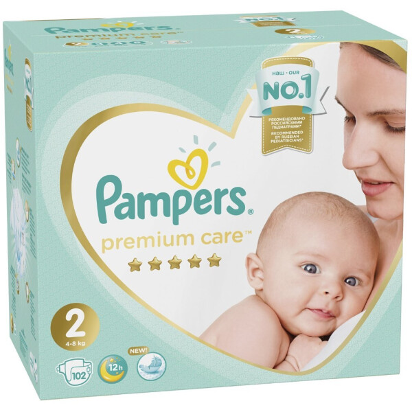 Подгузники PAMPERS Premium Care Mini (4-8кг) Джайнт (102 шт.)