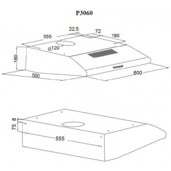 Вытяжка Akpo P-3060 WK-7 (коричневый)