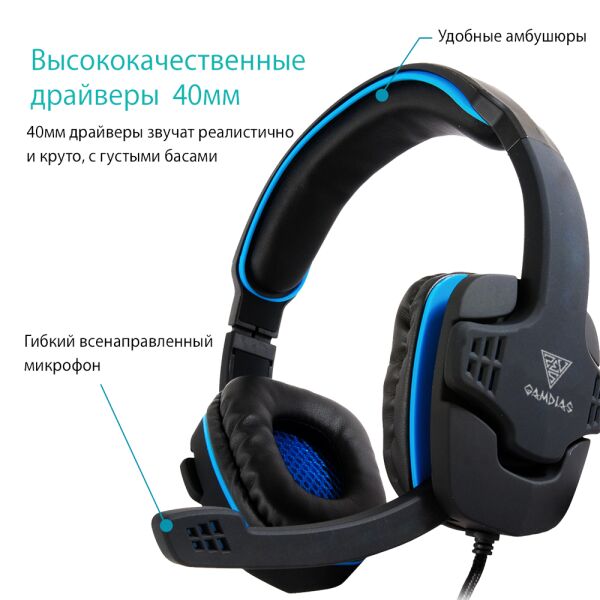 Набор 3-in-1 GAMDIAS клавиатура + мышь Demeter E2 3200dpi + наушники Набор 3-in-1 GAMDIAS клавиатура + мышь Demeter E2 3200dpi + наушники