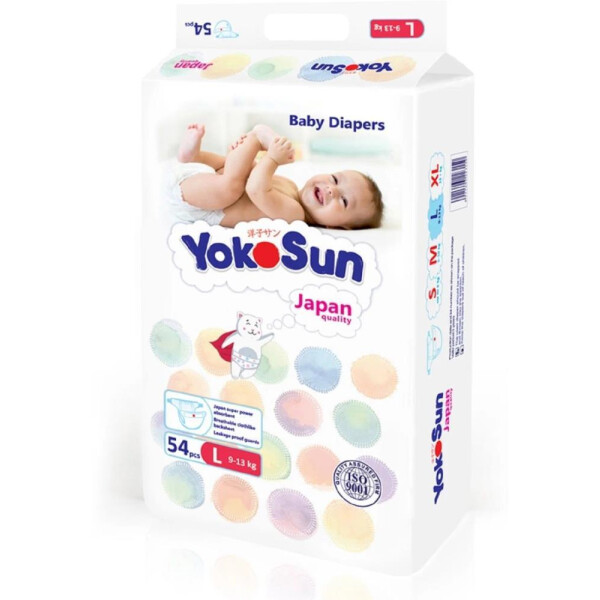Подгузники YokoSun На липучках L 9-13 кг (54 шт)