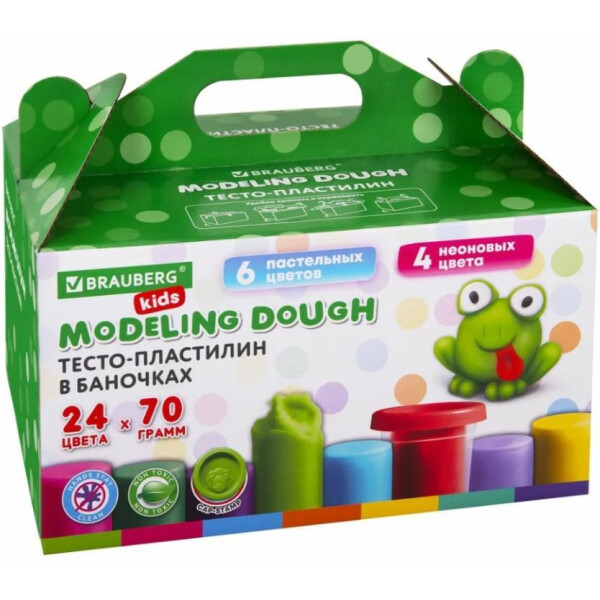 Тесто-пластилин BRAUBERG KIDS 106722 (24 цв.)
