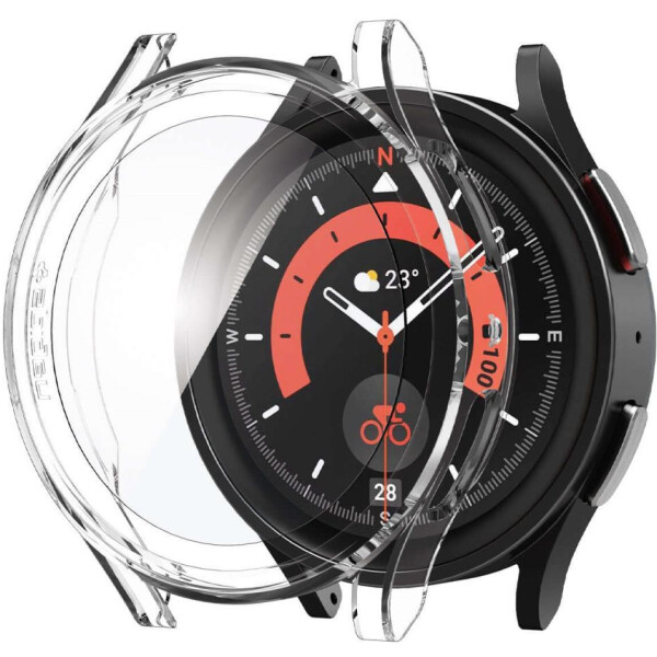 Чехол с защитным стеклом Spigen Thin Fit & Tempered Glass для Galaxy Watch 5 Pro 45mm ACS05400