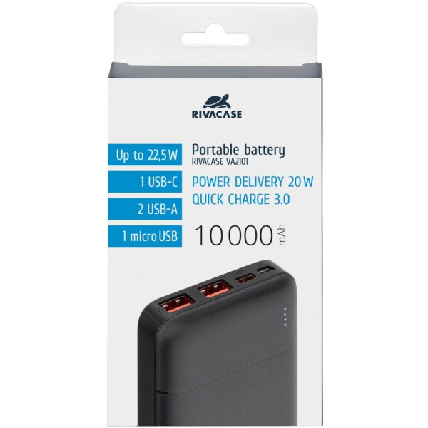 Внешний аккумулятор RIVACASE VA2101 (10000mAh) Внешний аккумулятор RIVACASE VA2101 (10000mAh)