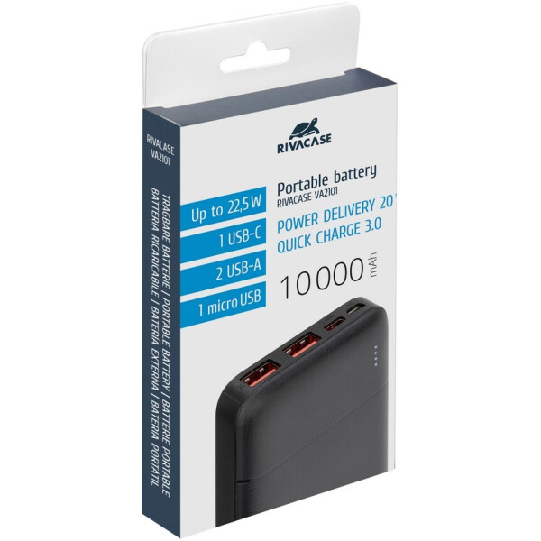 Внешний аккумулятор RIVACASE VA2101 (10000mAh) Внешний аккумулятор RIVACASE VA2101 (10000mAh)
