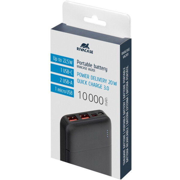 Внешний аккумулятор RIVACASE VA2101 (10000mAh) Внешний аккумулятор RIVACASE VA2101 (10000mAh)