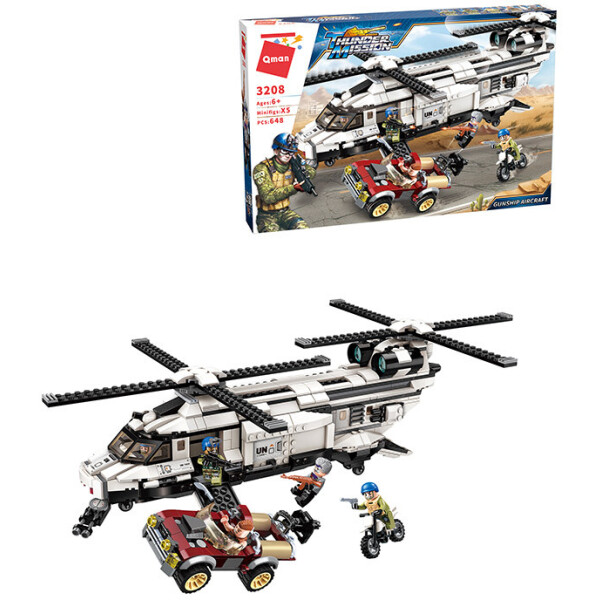 

Игры, игрушки QMAN, Конструктор QMAN Thunder Mission 3208 Военный вертолет