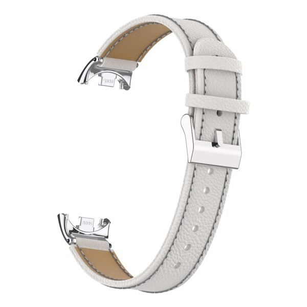 Ремешок Bingo Leather Litchi для XIAOMI Mi Band 8 Белый Ремешок Bingo Leather Litchi для XIAOMI Mi Band 8 Белый