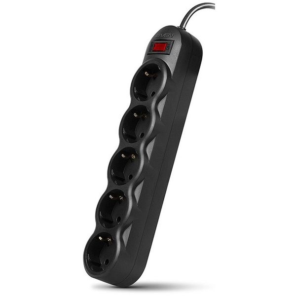 Сетевой фильтр SVEN SF-05L Black 1.8м Сетевой фильтр SVEN SF-05L Black 1.8м