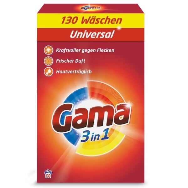

Средства для стирки GAMA, Стиральный порошок GAMA Universal 8.45 кг (130 стирок)