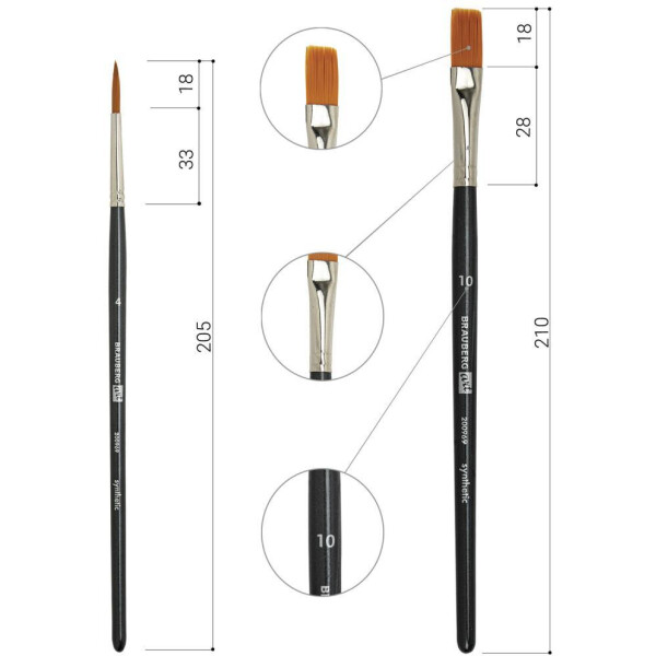 Набор кистей BRAUBERG Art Classic 200969 (12 шт) Набор кистей BRAUBERG Art Classic 200969 (12 шт)