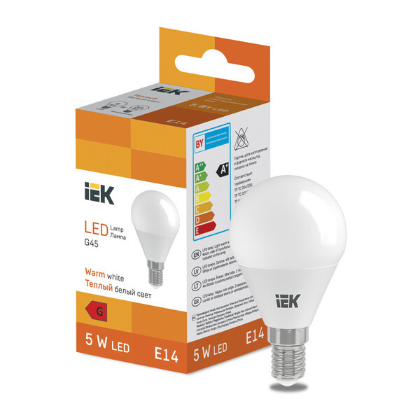 Лампочка IEK LED Globe G45 400lm 3000K E14
