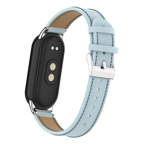 Ремешок BINGO Leather Litchi для XIAOMI Mi Band 8 Голубой Ремешок BINGO Leather Litchi для XIAOMI Mi Band 8 Голубой