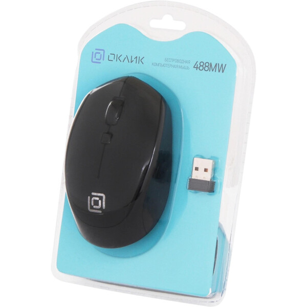 Мышь Oklick 488MW (черный/синий) Мышь Oklick 488MW (черный/синий)