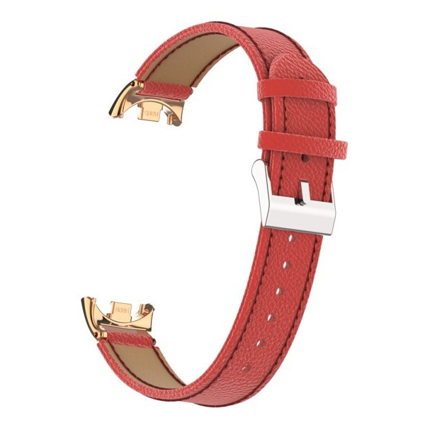 Ремешок Bingo Leather Litchi для XIAOMI Mi Band 8 Красный Ремешок Bingo Leather Litchi для XIAOMI Mi Band 8 Красный