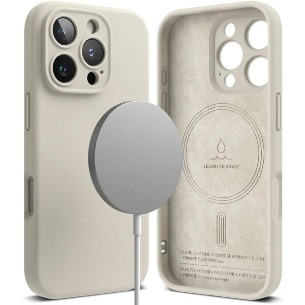 Чехол RINGKE SILICONE MAGNETIC MAGSAFE для IPHONE 16 PRO STONE